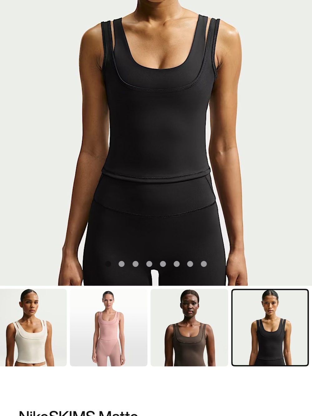 Nike Matte Black Sculpting Sports Tank